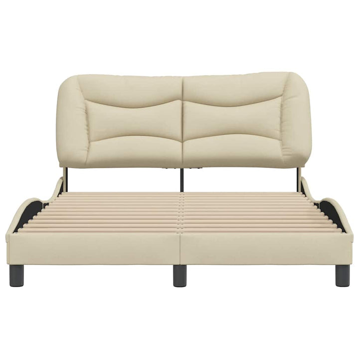 sengeramme uden madras Hvar 140x190 cm stof cremefarvet