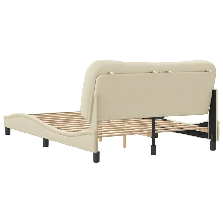 sengeramme uden madras Hvar 140x190 cm stof cremefarvet