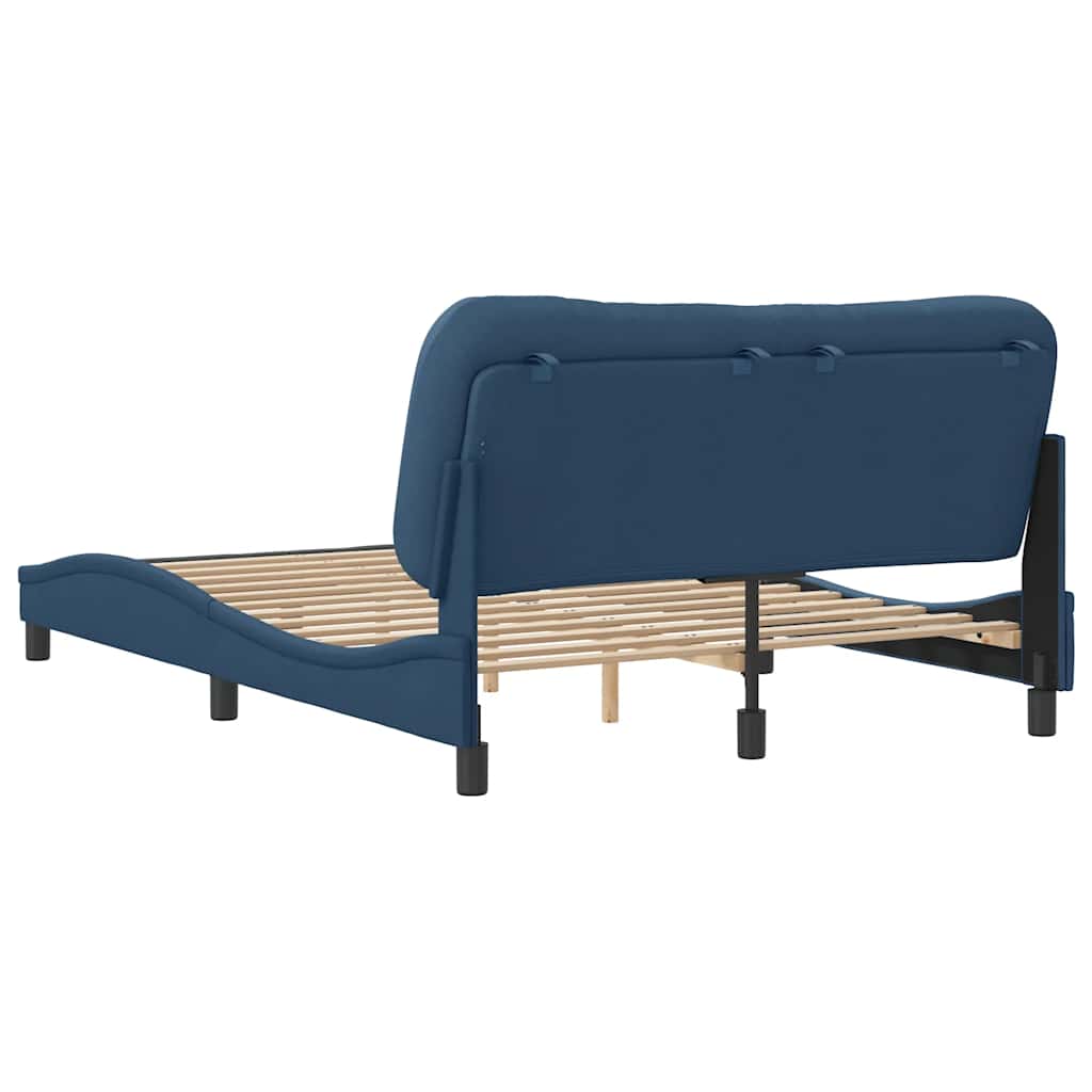 sengeramme uden madras Hvar 140x190 cm stof blå