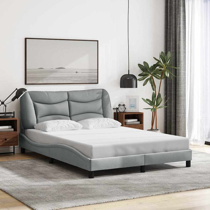 sengeramme uden madras Hvar 140x200 cm stof lysegrå
