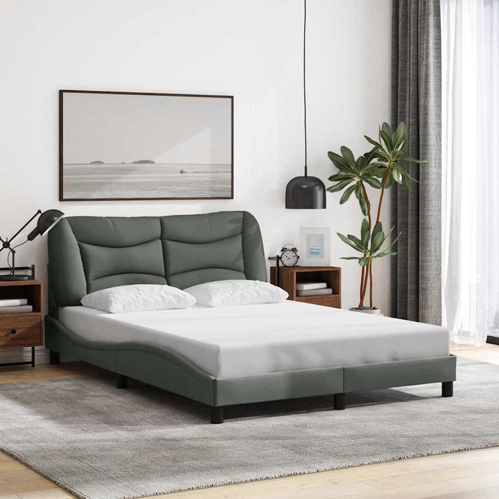 sengeramme uden madras Hvar 140x200 cm stof mørkegrå
