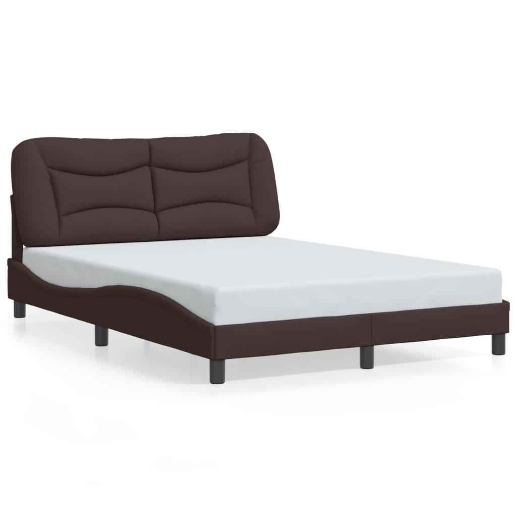 sengeramme uden madras Hvar 140x200 cm stof mørkebrun