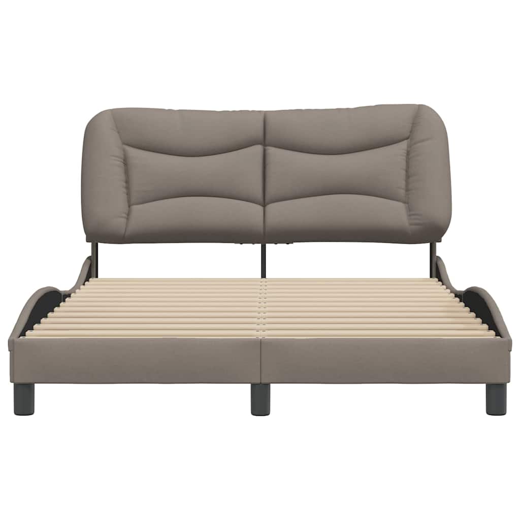 sengeramme uden madras Hvar 140x200 cm stof gråbrun