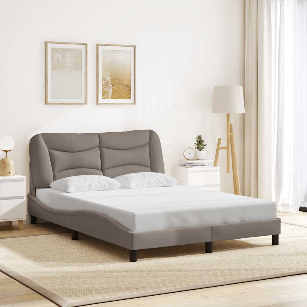sengeramme uden madras Hvar 140x200 cm stof gråbrun