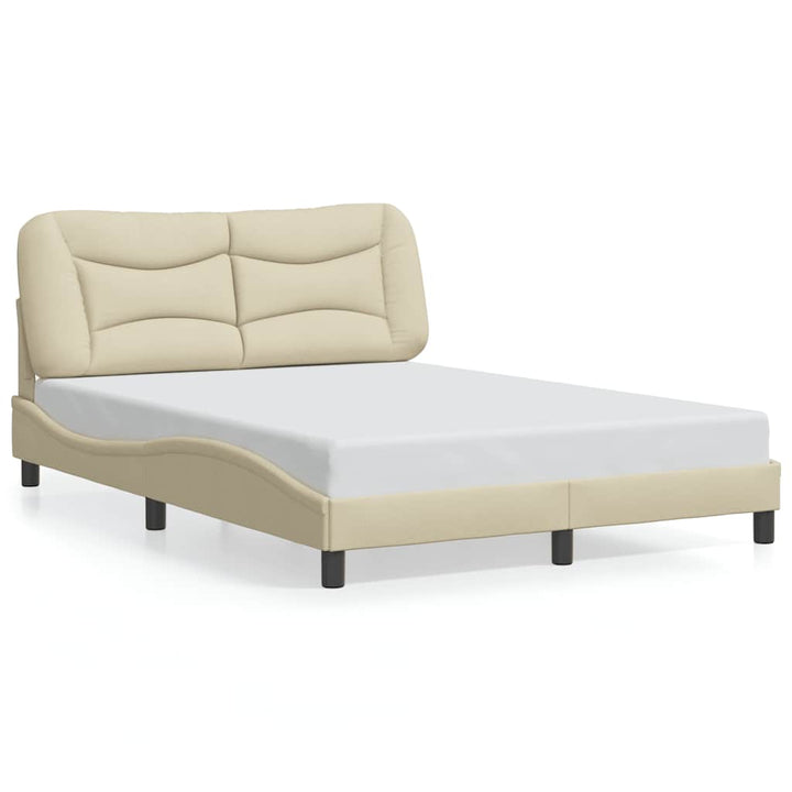 sengeramme uden madras Hvar 140x200 cm stof cremefarvet