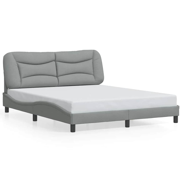 sengeramme uden madras Hvar 160x200 cm stof lysegrå