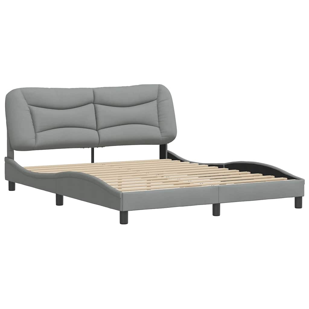 sengeramme uden madras Hvar 160x200 cm stof lysegrå