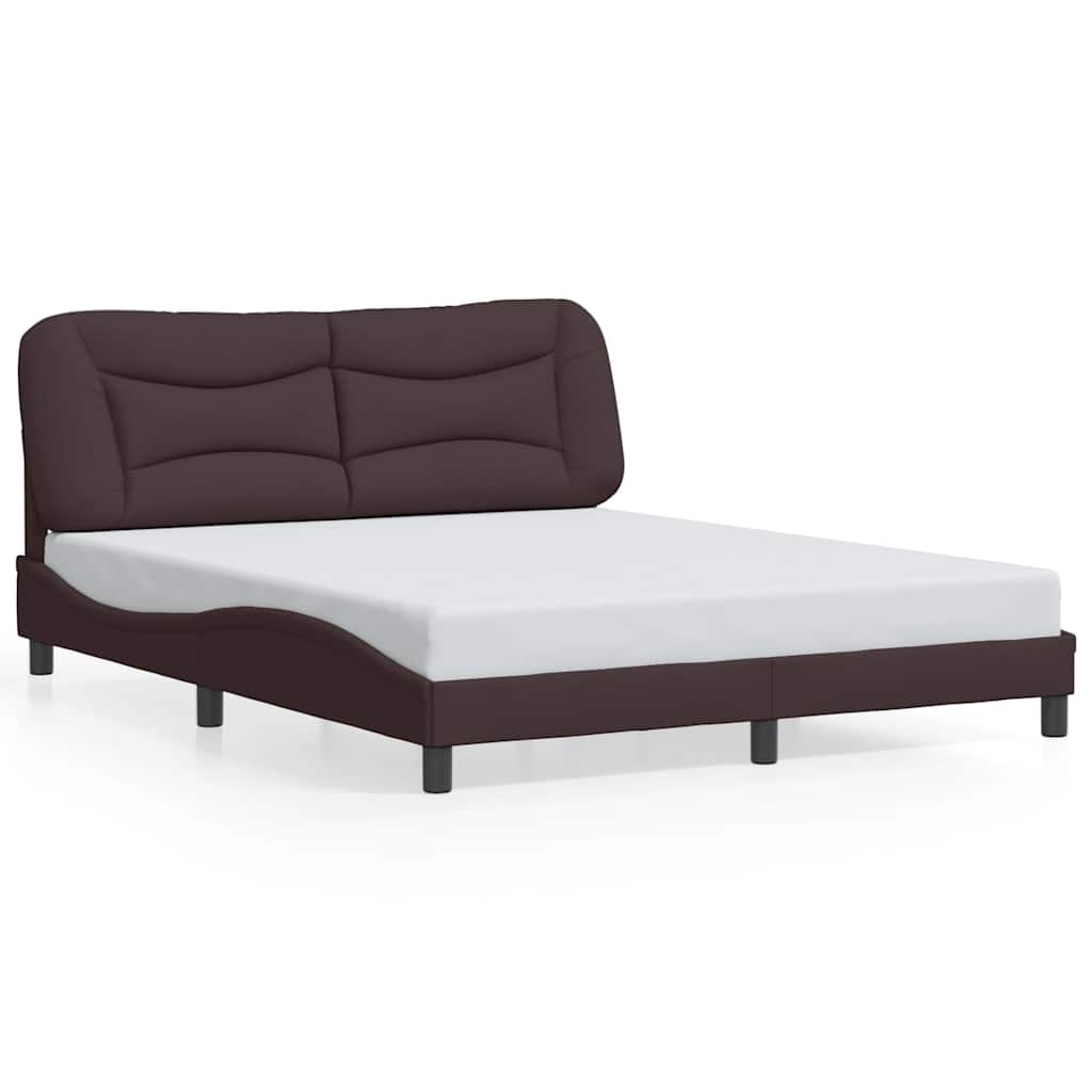 sengeramme uden madras Hvar 160x200 cm stof mørkebrun