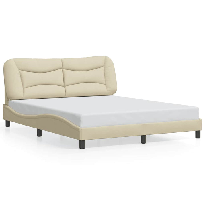 sengeramme uden madras Hvar 160x200 cm stof cremefarvet