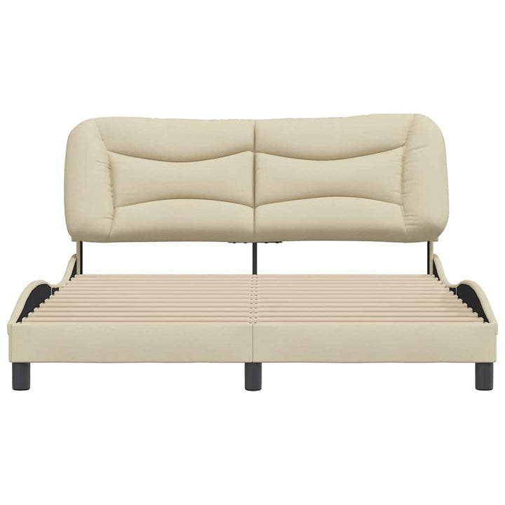 sengeramme uden madras Hvar 160x200 cm stof cremefarvet