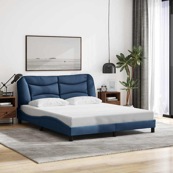 sengeramme uden madras Hvar 160x200 cm stof blå