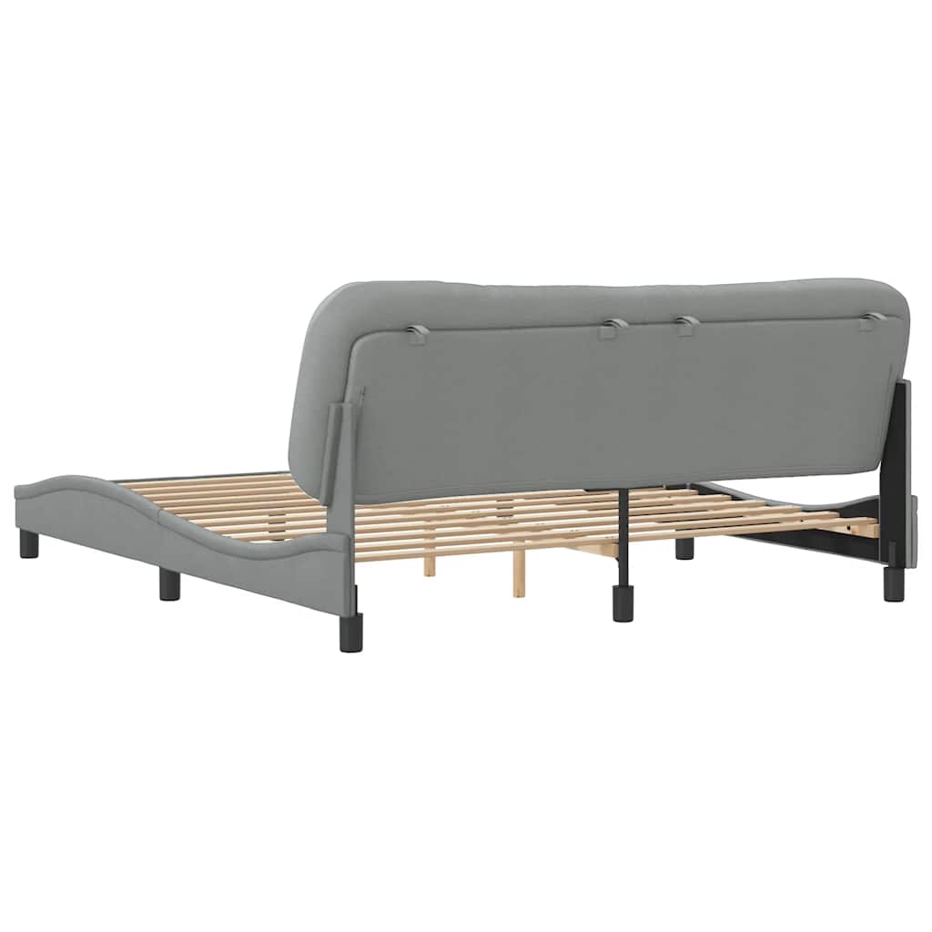 sengeramme uden madras Hvar 180x200 cm stof lysegrå