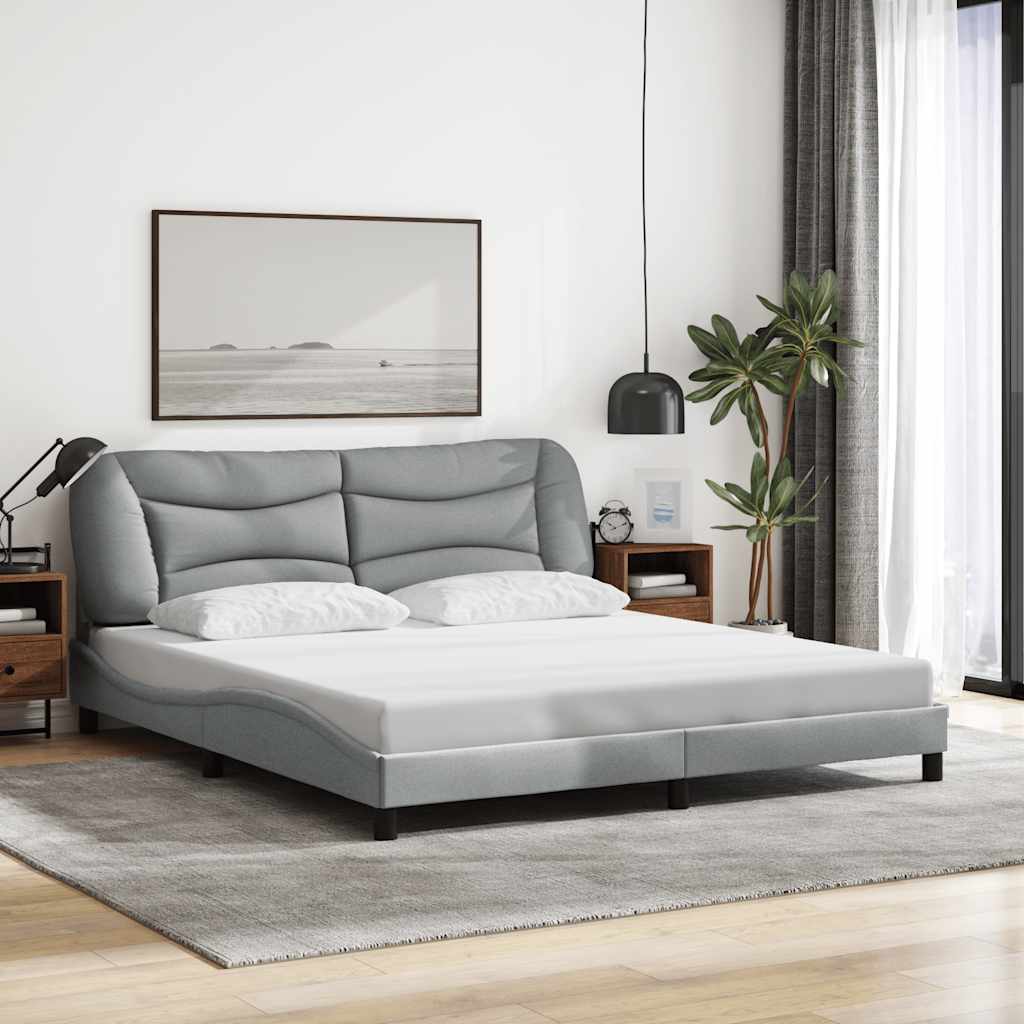 sengeramme uden madras Hvar 180x200 cm stof lysegrå