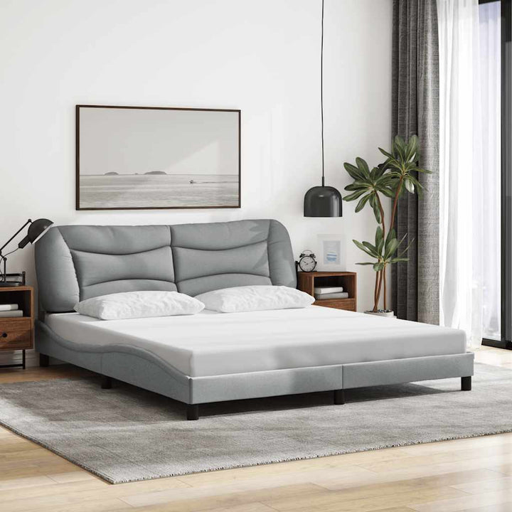 sengeramme uden madras Hvar 180x200 cm stof lysegrå