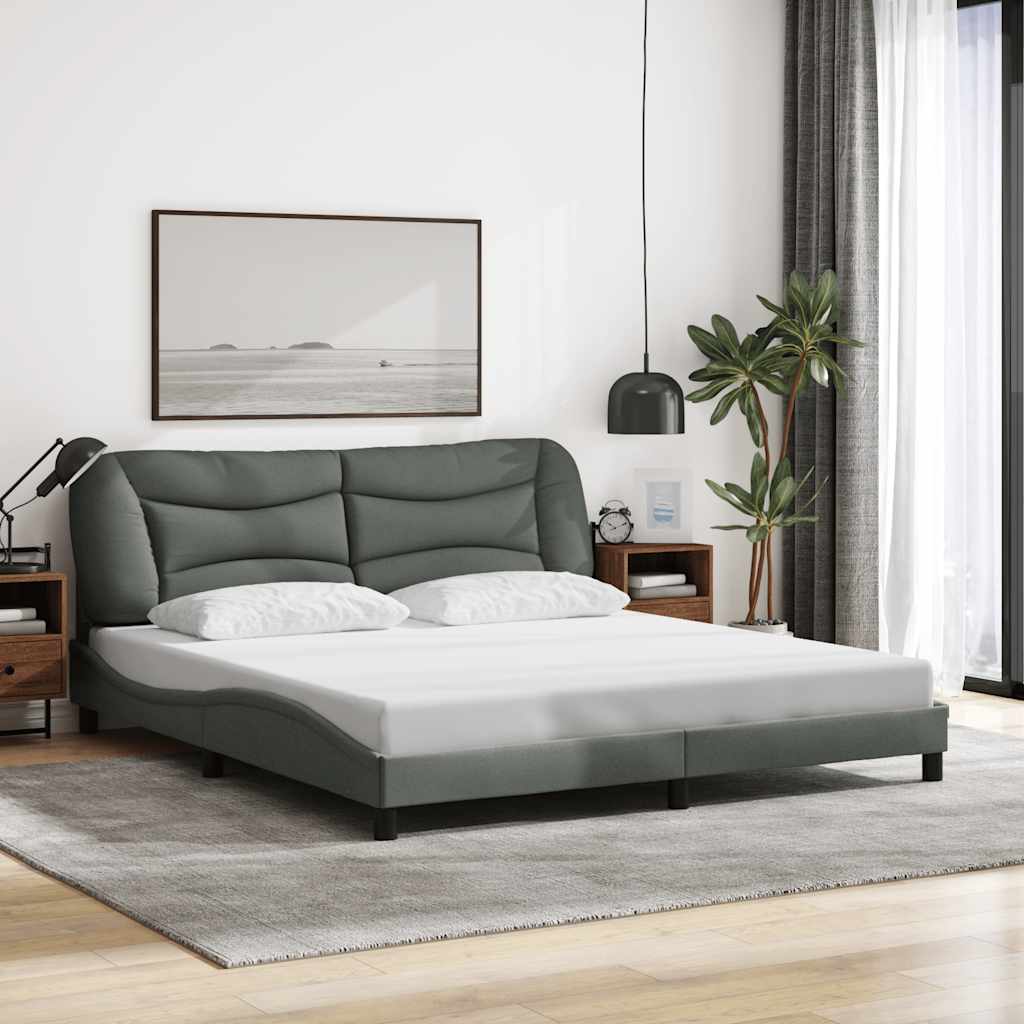 sengeramme uden madras Hvar 180x200 cm stof mørkegrå