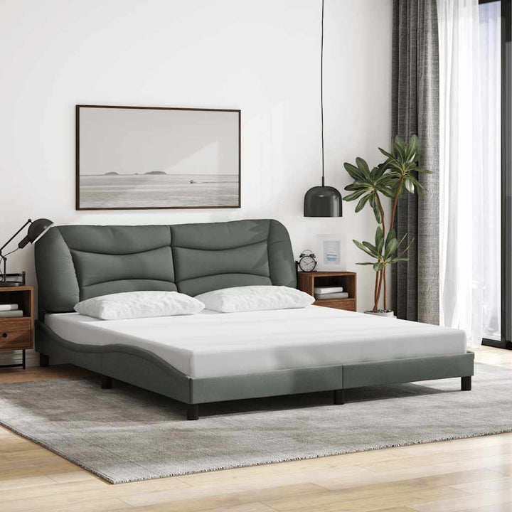 sengeramme uden madras Hvar 180x200 cm stof mørkegrå