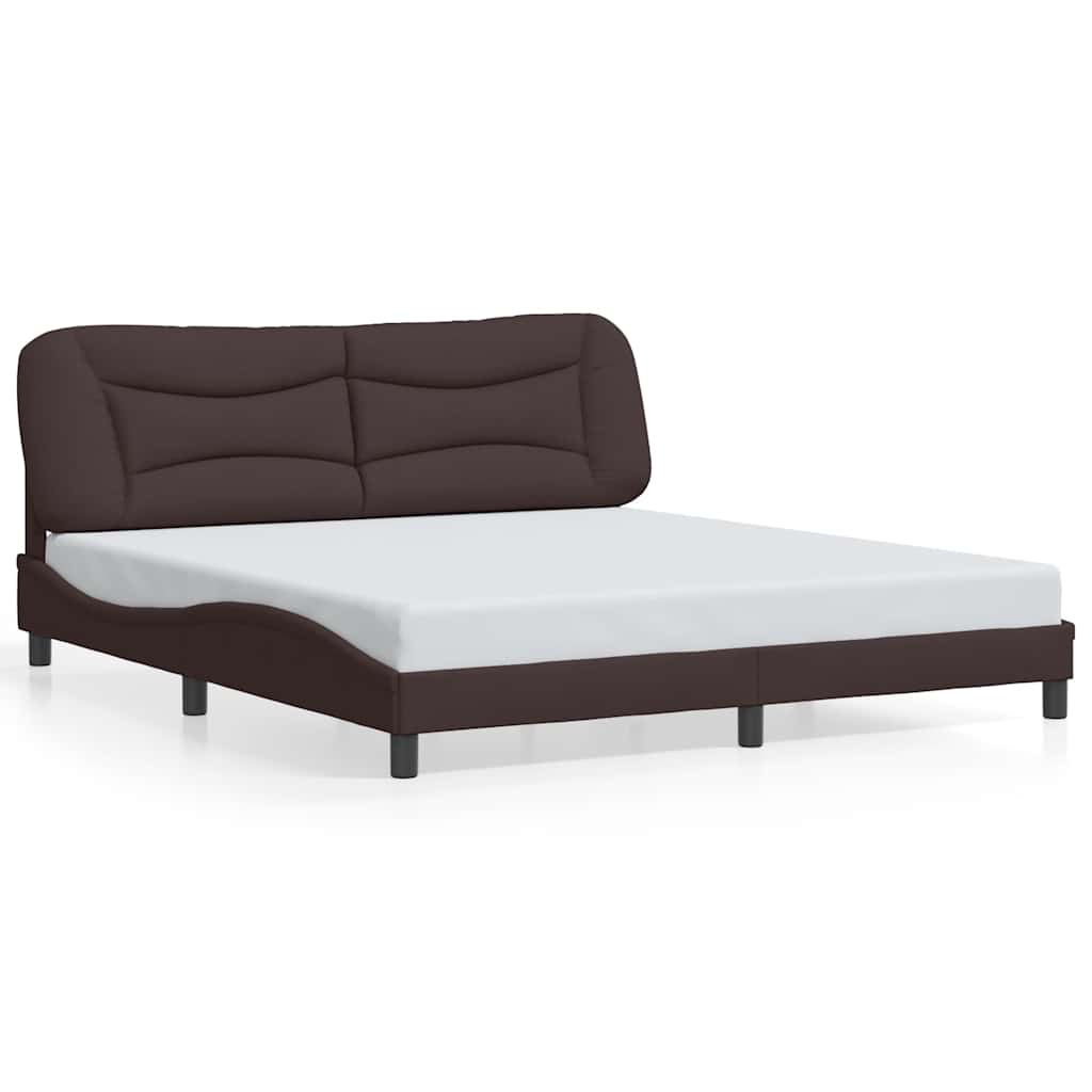 sengeramme uden madras Hvar 180x200 cm stof mørkebrun