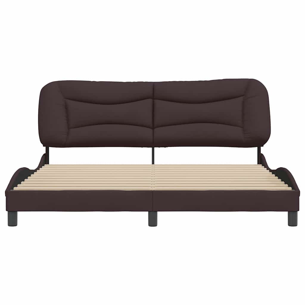 sengeramme uden madras Hvar 180x200 cm stof mørkebrun