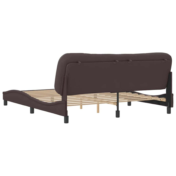 sengeramme uden madras Hvar 180x200 cm stof mørkebrun