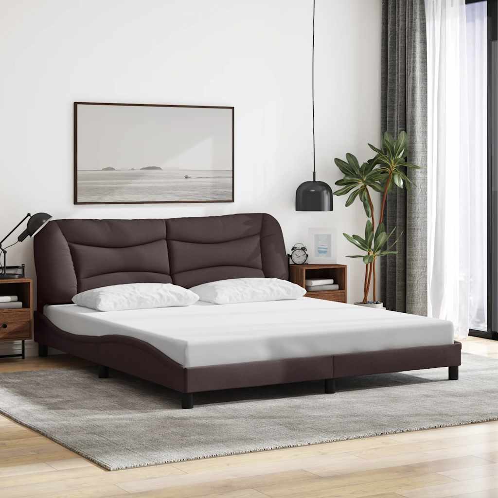 sengeramme uden madras Hvar 180x200 cm stof mørkebrun