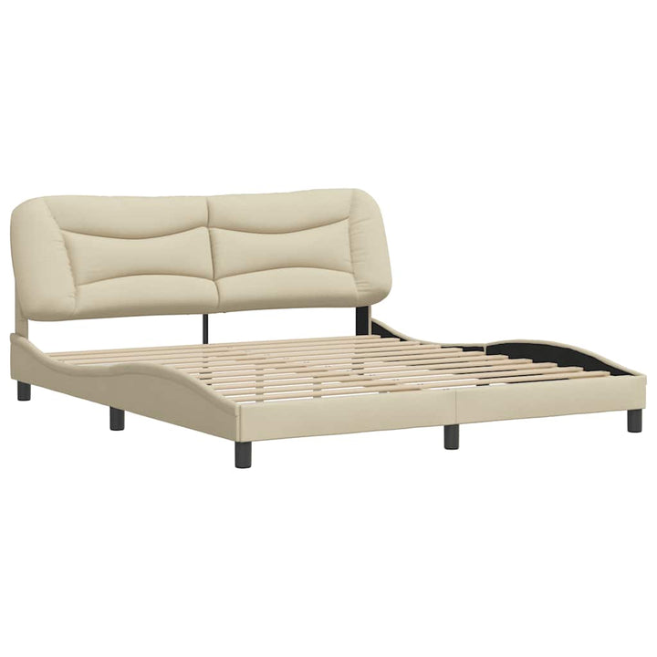 sengeramme uden madras Hvar 180x200 cm stof cremefarvet