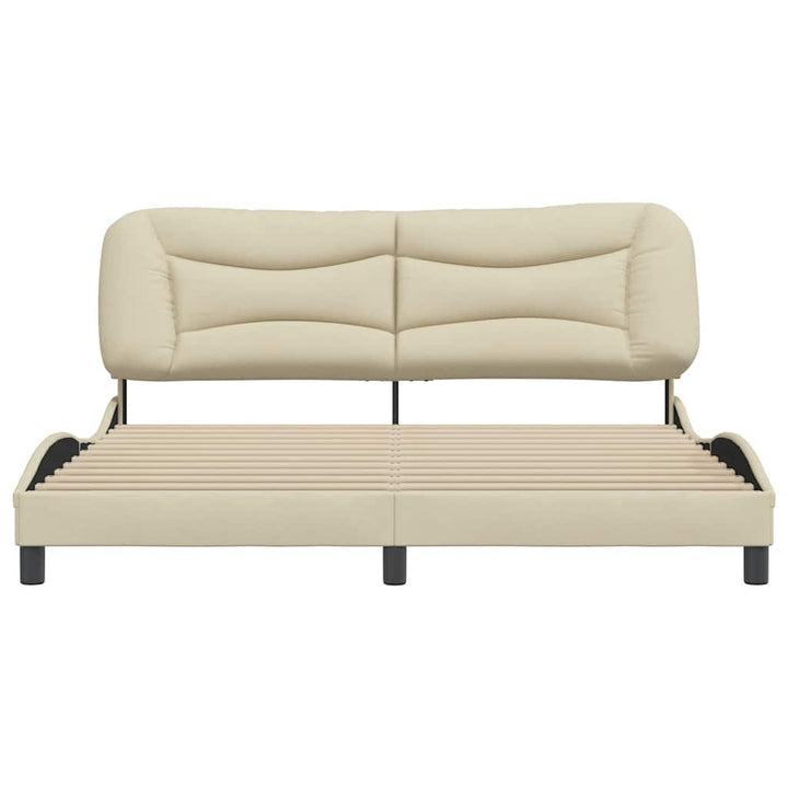 sengeramme uden madras Hvar 180x200 cm stof cremefarvet