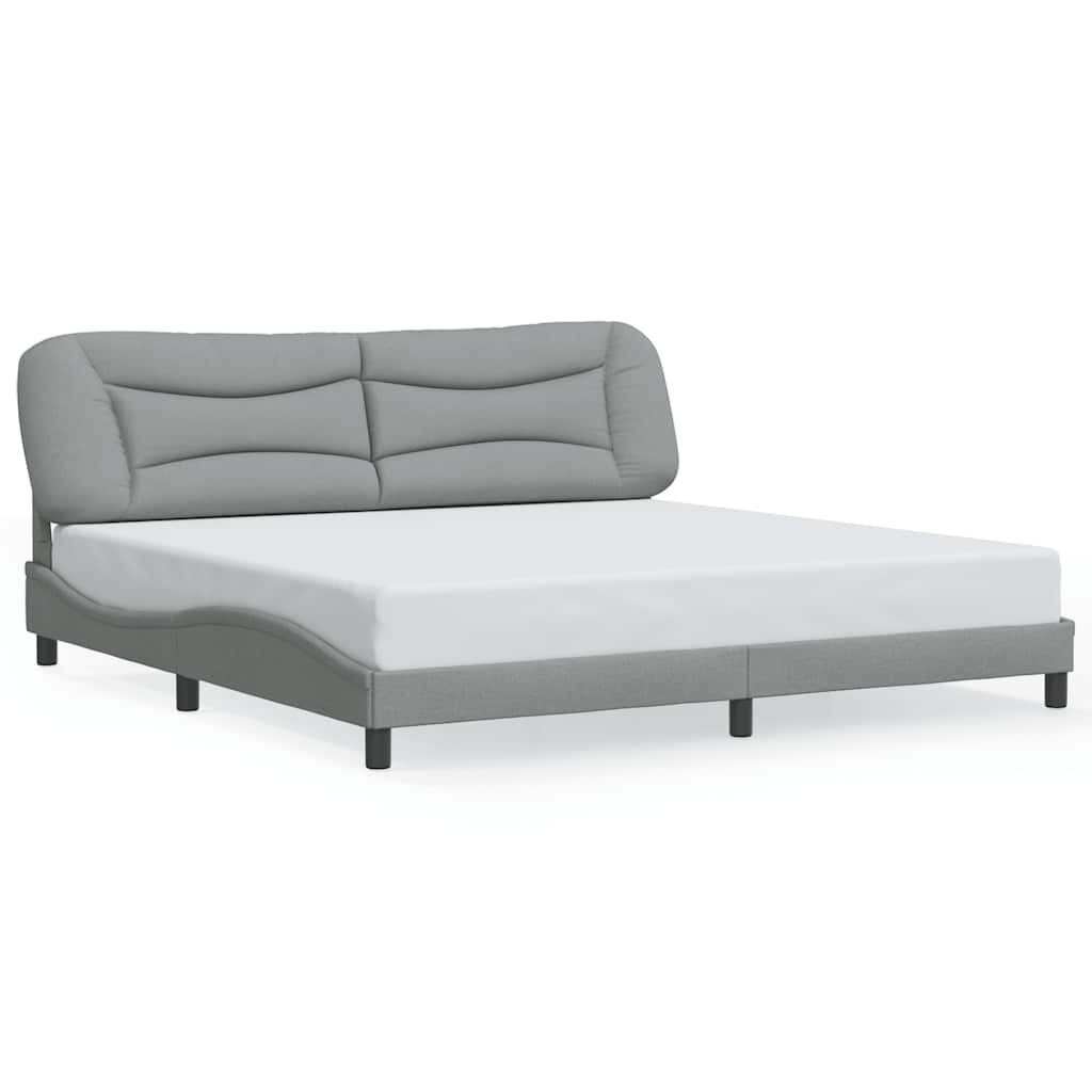 sengeramme uden madras Hvar 200x200 cm stof lysegrå