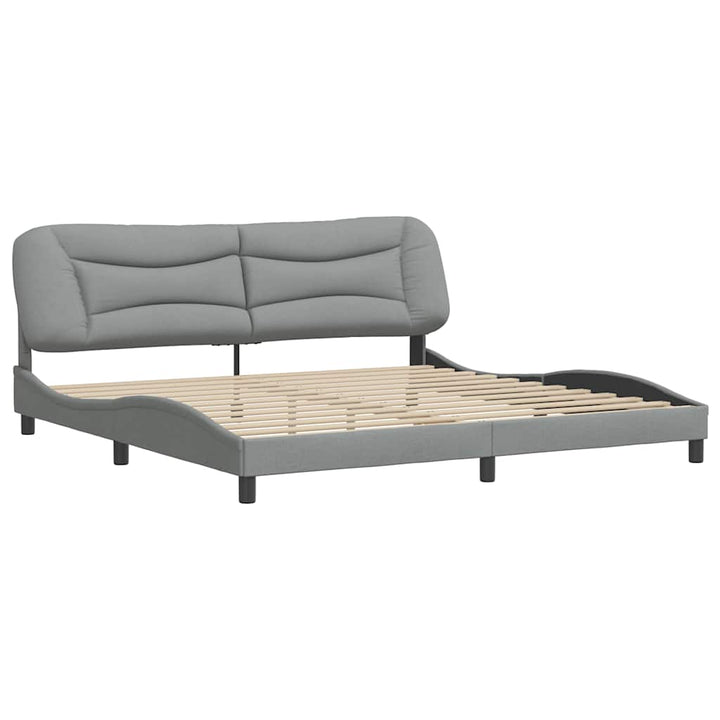 sengeramme uden madras Hvar 200x200 cm stof lysegrå