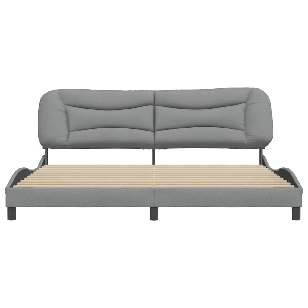 sengeramme uden madras Hvar 200x200 cm stof lysegrå