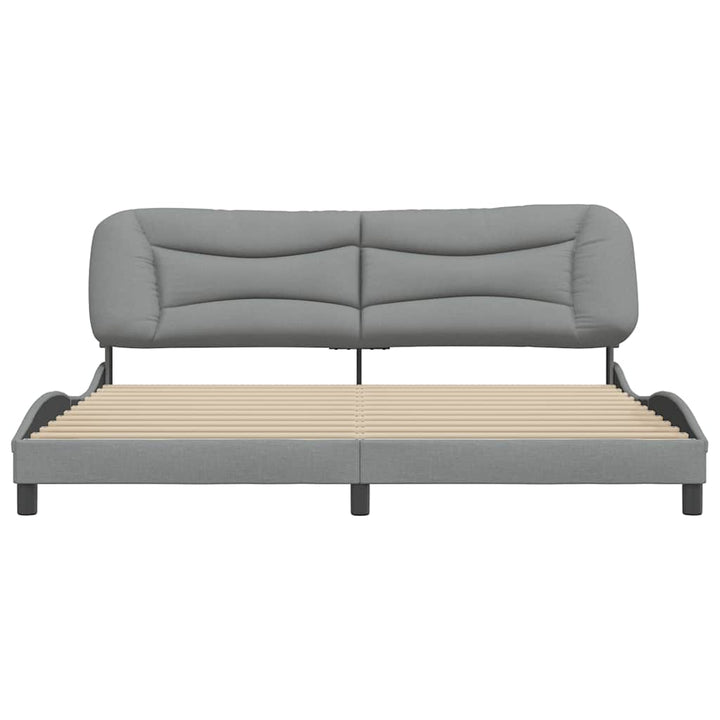 sengeramme uden madras Hvar 200x200 cm stof lysegrå