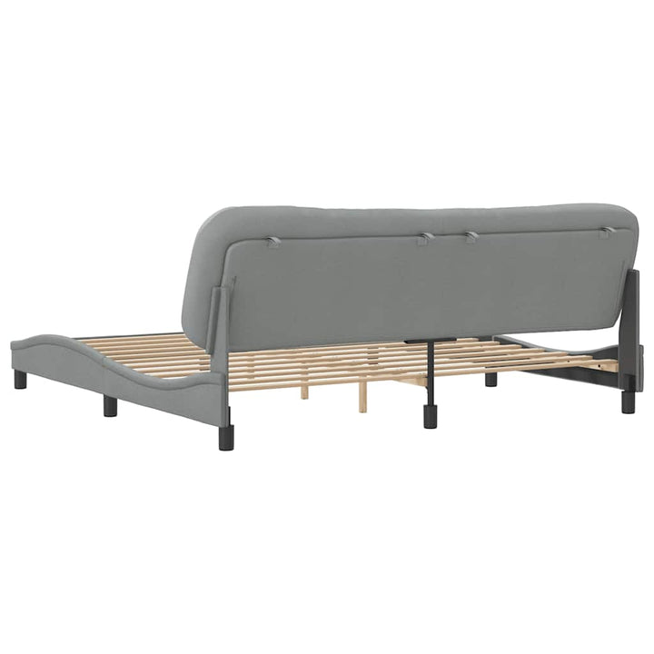 sengeramme uden madras Hvar 200x200 cm stof lysegrå