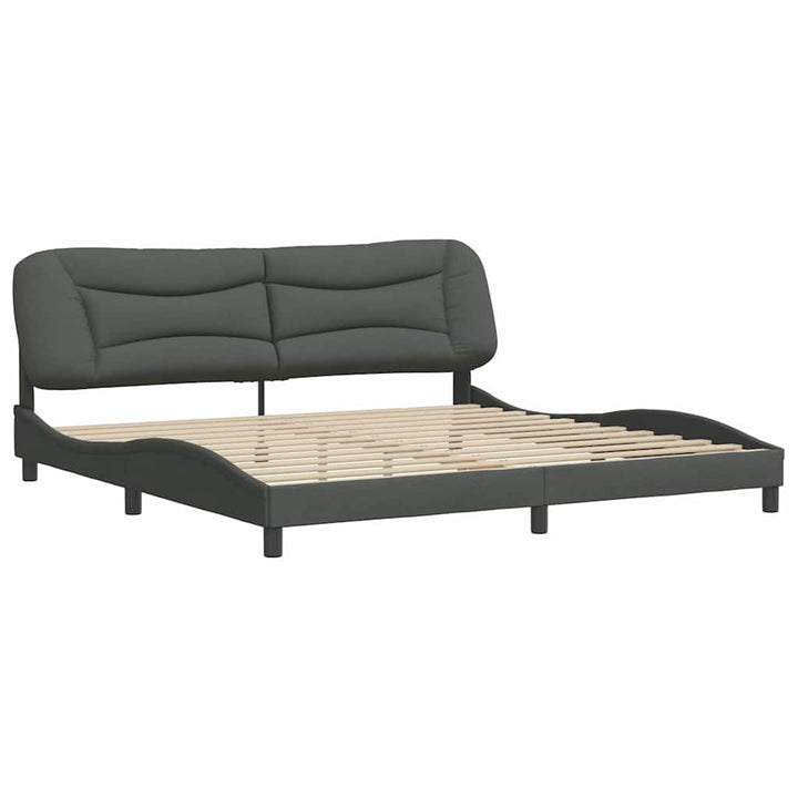sengeramme uden madras Hvar 200x200 cm stof mørkegrå