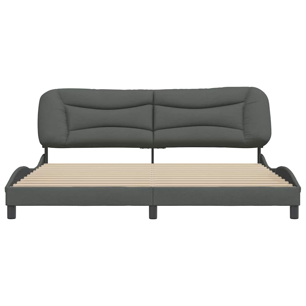 sengeramme uden madras Hvar 200x200 cm stof mørkegrå