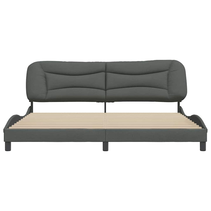 sengeramme uden madras Hvar 200x200 cm stof mørkegrå