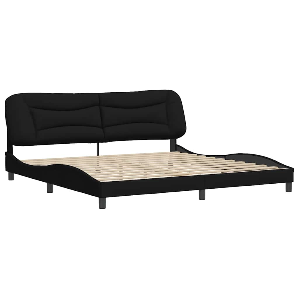 sengeramme uden madras Hvar 200x200 cm stof sort