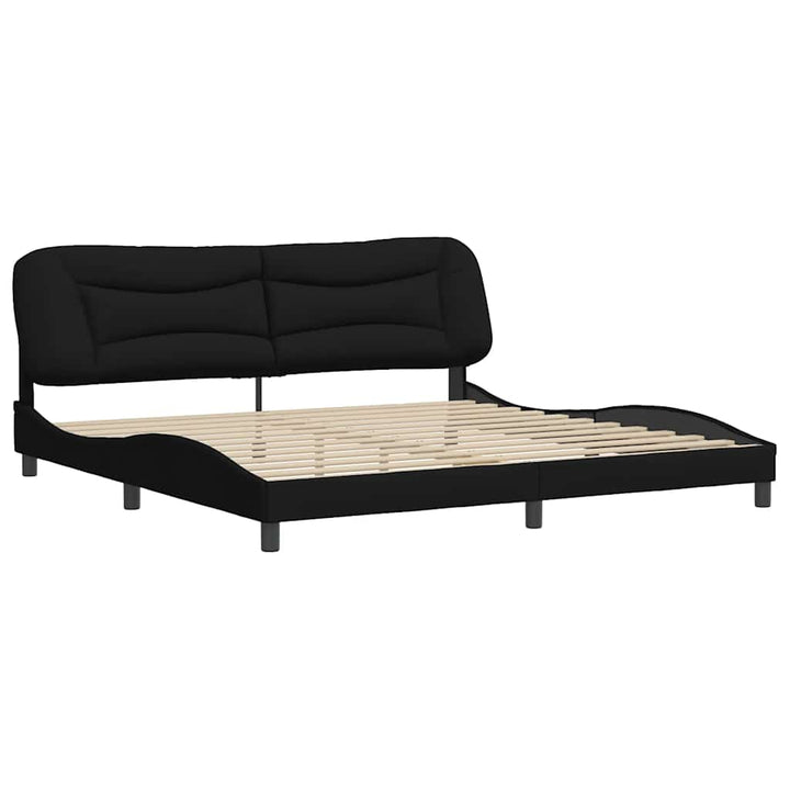 sengeramme uden madras Hvar 200x200 cm stof sort