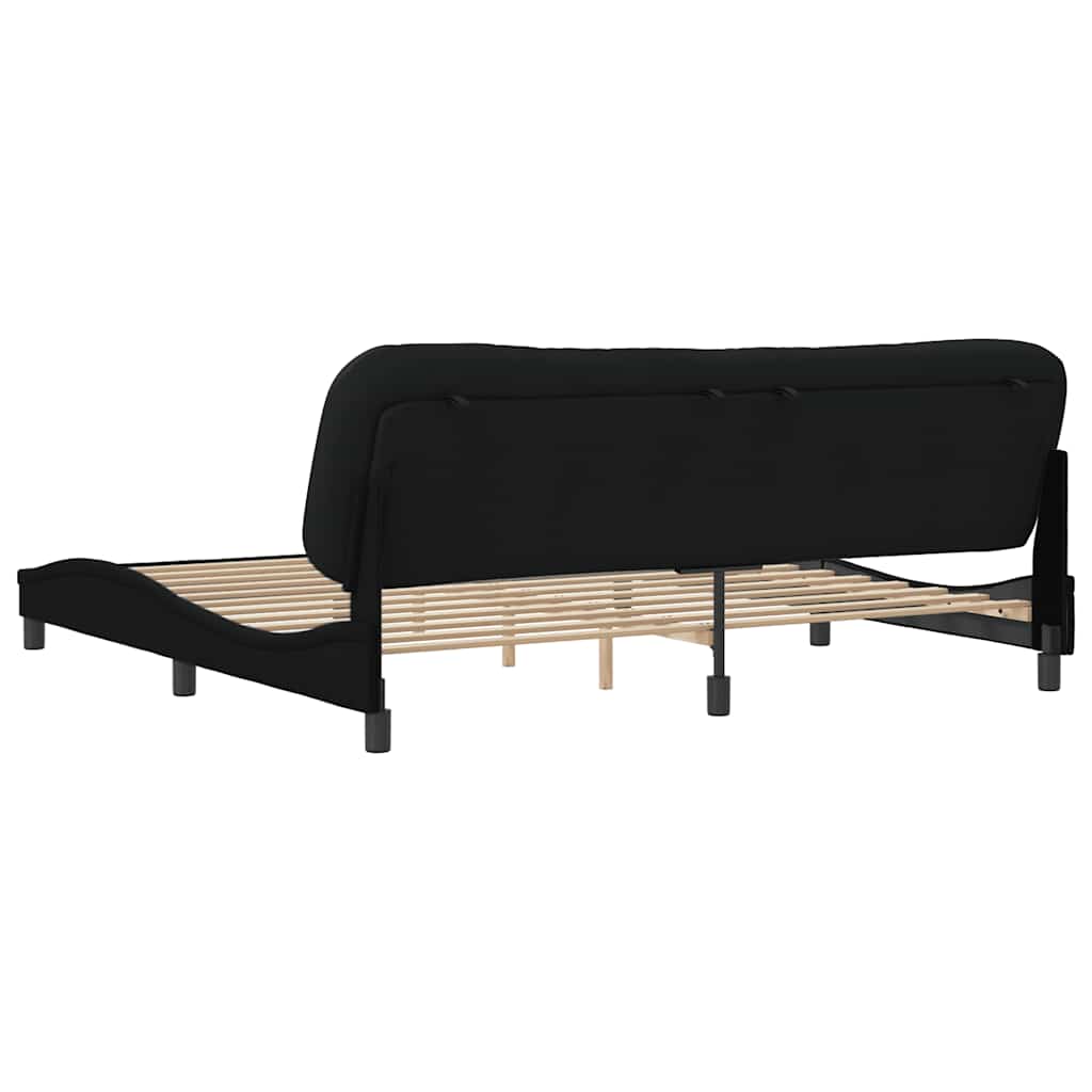 sengeramme uden madras Hvar 200x200 cm stof sort