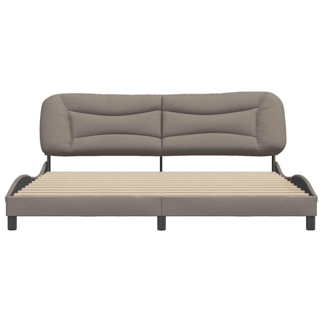 sengeramme uden madras Hvar 200x200 cm stof gråbrun