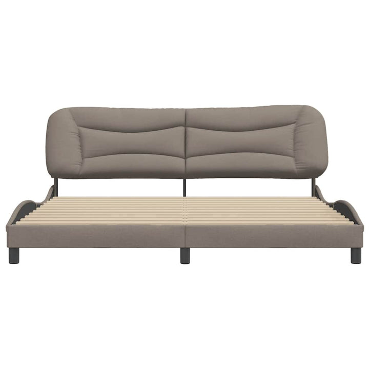 sengeramme uden madras Hvar 200x200 cm stof gråbrun
