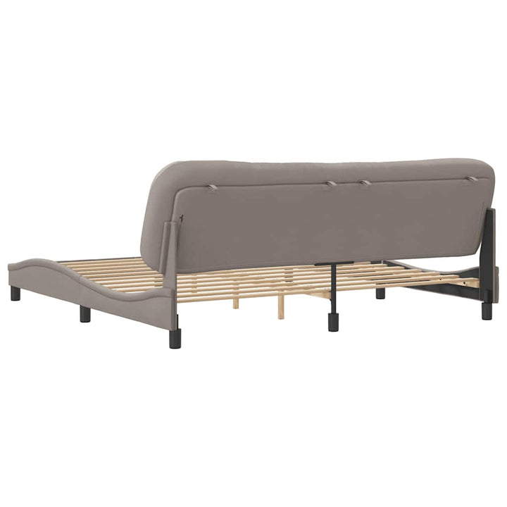 sengeramme uden madras Hvar 200x200 cm stof gråbrun