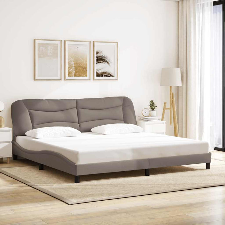 sengeramme uden madras Hvar 200x200 cm stof gråbrun