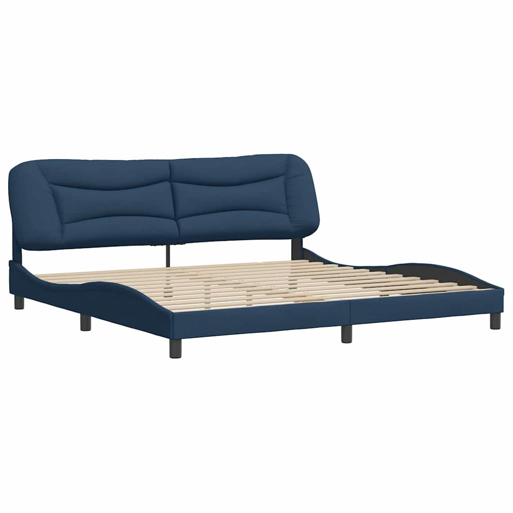 sengeramme uden madras Hvar 200x200 cm stof blå
