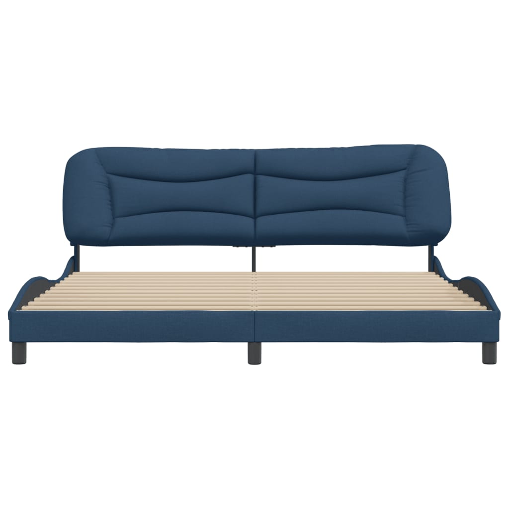 sengeramme uden madras Hvar 200x200 cm stof blå