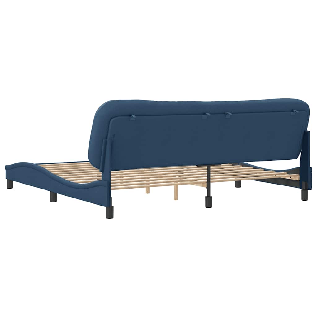 sengeramme uden madras Hvar 200x200 cm stof blå