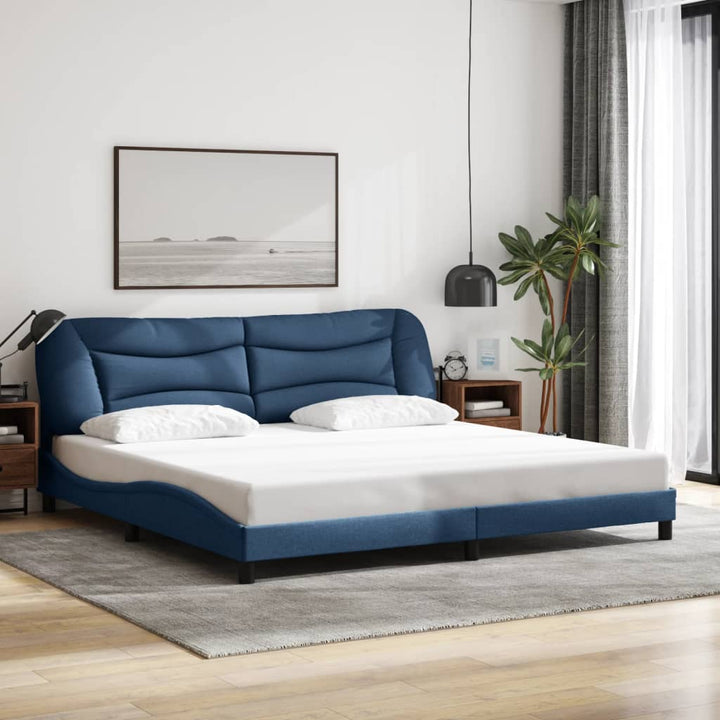 sengeramme uden madras Hvar 200x200 cm stof blå