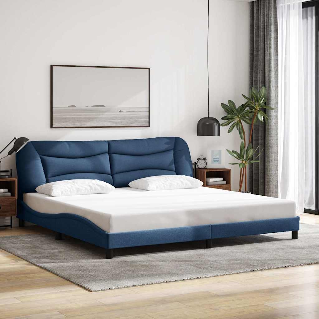 sengeramme uden madras Hvar 200x200 cm stof blå