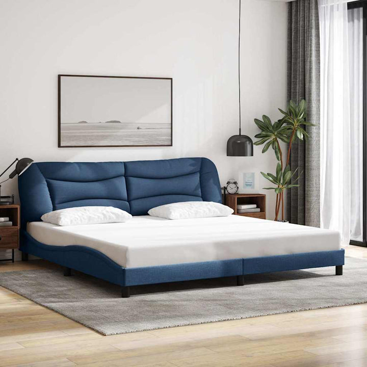 sengeramme uden madras Hvar 200x200 cm stof blå
