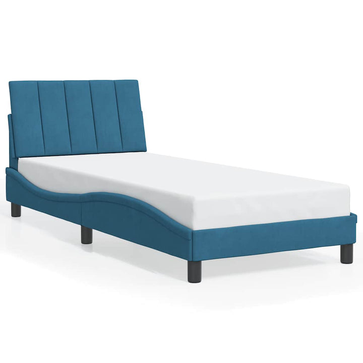 sengeramme uden madras Hanko 80x200 cm fløjl blå