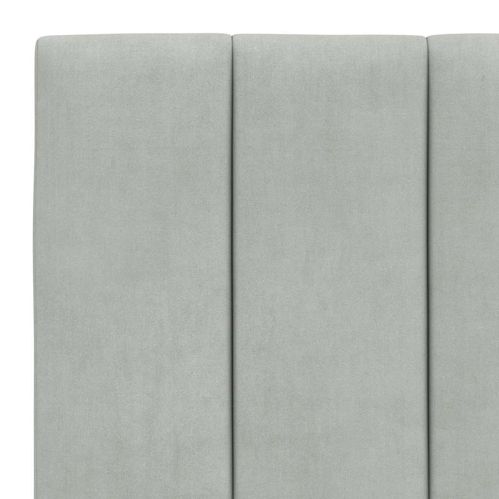 sengeramme uden madras Hanko Lysegrå 90x190 cm Fløjl
