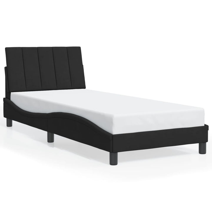 sengeramme uden madras Hanko 90x190 cm fløjl sort